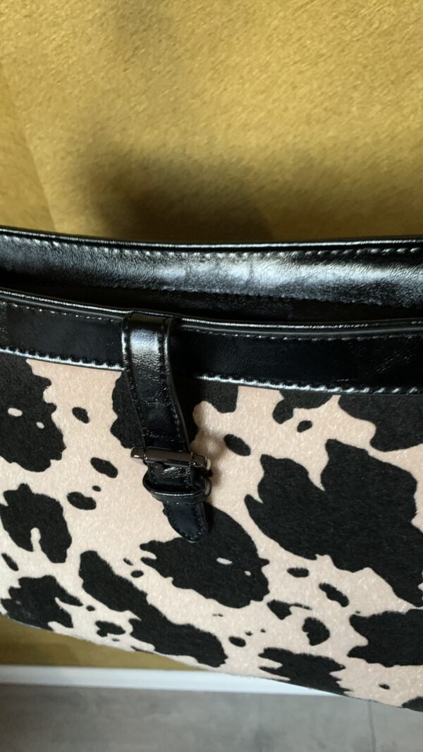 Tas Cow Print Zwart/ Crème - Afbeelding 6