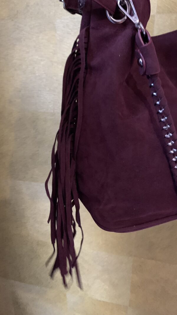 Tas Bordeaux Rood Franjes - Afbeelding 2