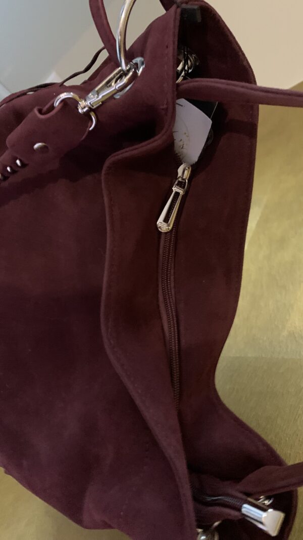 Tas Bordeaux Rood Franjes - Afbeelding 4