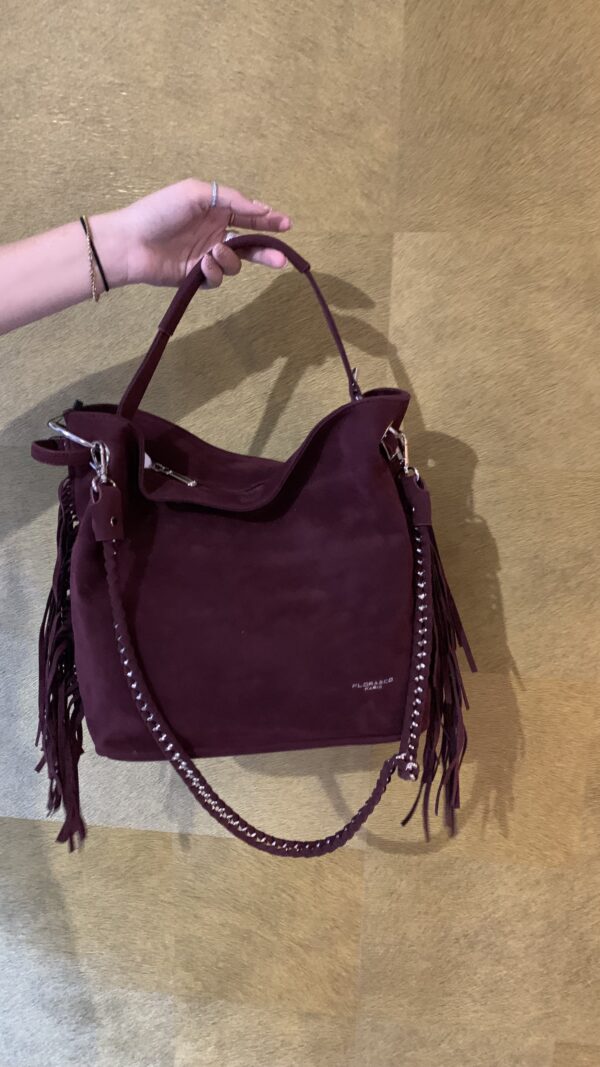 Tas Bordeaux Rood Franjes - Afbeelding 8