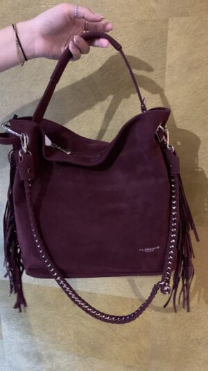 Tas Bordeaux Rood Franjes