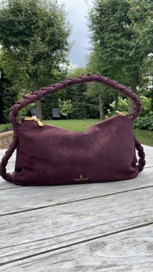 Tas Bordeaux Rood Gevochten Draagriem