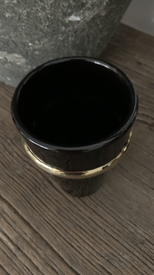 Mok Zwart Gouden Rand - Afbeelding 4