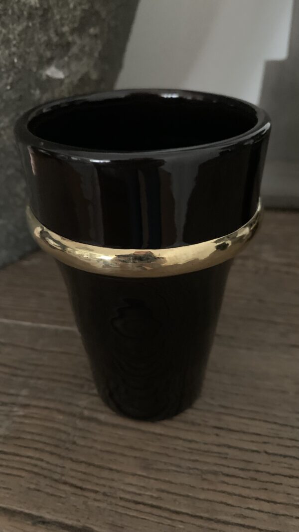 Mok Zwart Gouden Rand - Afbeelding 5