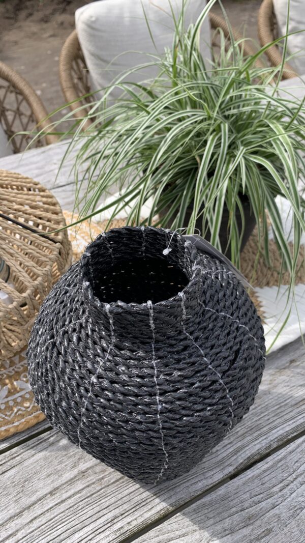 Vaas Zwart Touw - Afbeelding 4