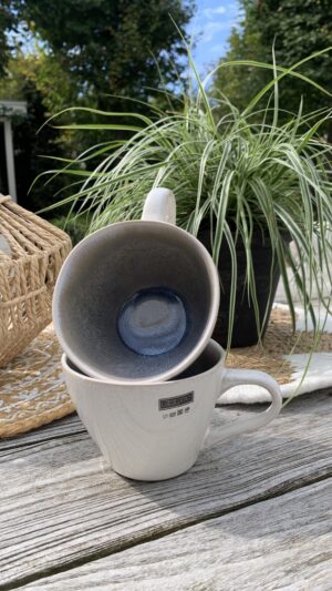 Soepkom Crème/ Blauw
