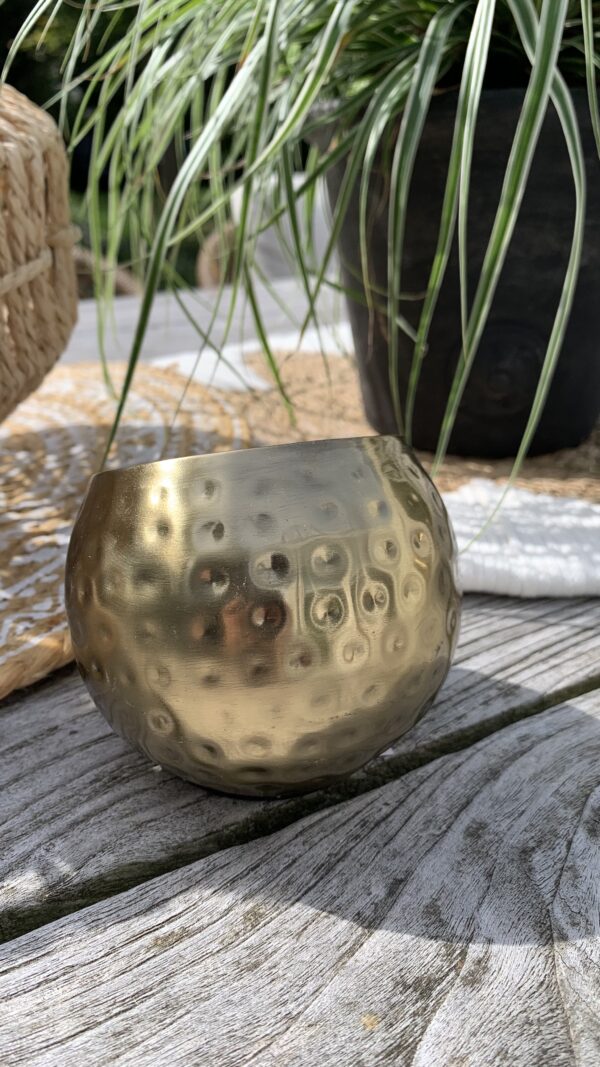 Windlicht Goudkleurig Small - Afbeelding 7