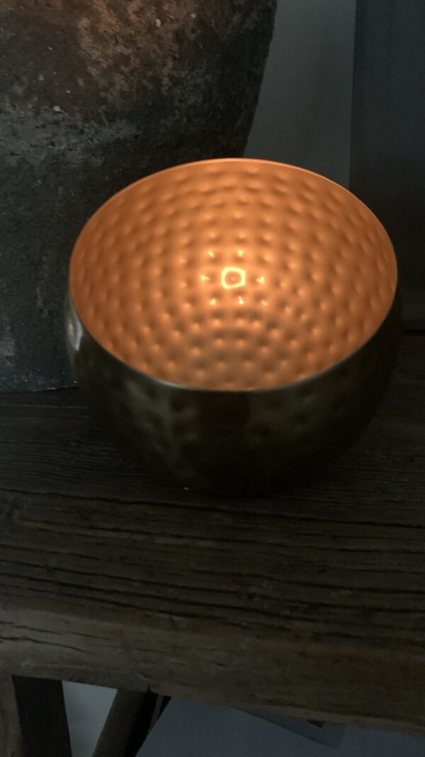 Windlicht Goudkleurig Small - Afbeelding 4