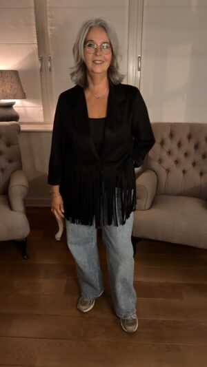 Blazer Zwart Franjes