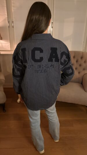 Blouse Blauw/ Wit streepje