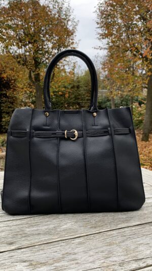 Tas Zwart met Plooien