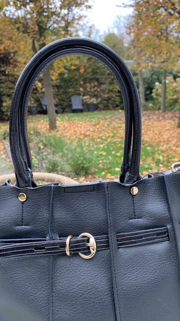 Tas Zwart met Plooien - Afbeelding 4