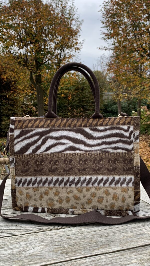 Shopper Bruintinten Harige Stof - Afbeelding 7