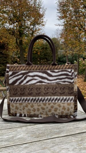 Shopper Bruintinten Harige Stof