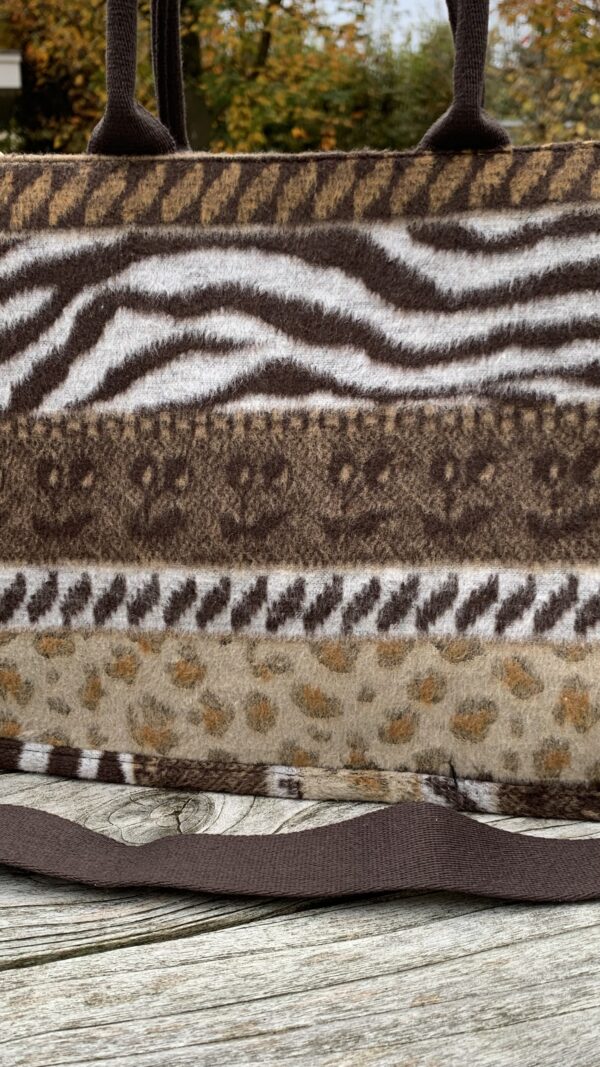 Shopper Bruintinten Harige Stof - Afbeelding 2