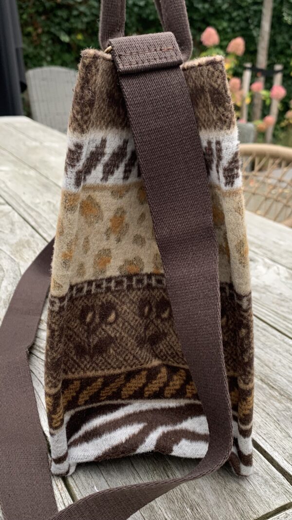 Shopper Bruintinten Harige Stof - Afbeelding 3
