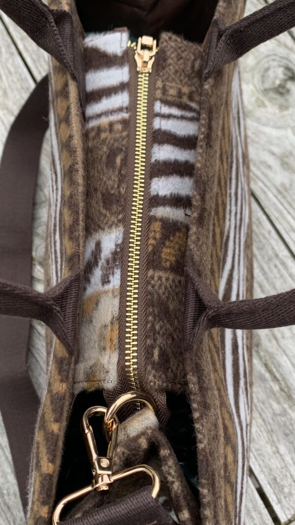Shopper Bruintinten Harige Stof - Afbeelding 5