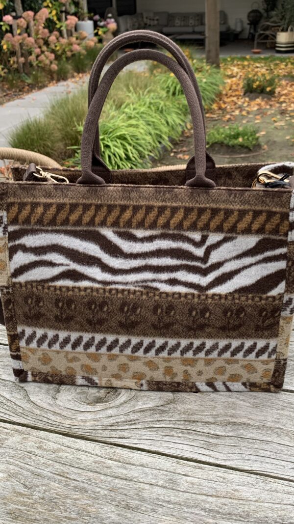 Shopper Bruintinten Harige Stof - Afbeelding 6