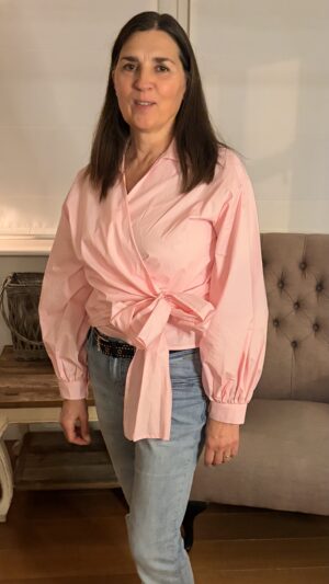 Wikkel Blouse Roze
