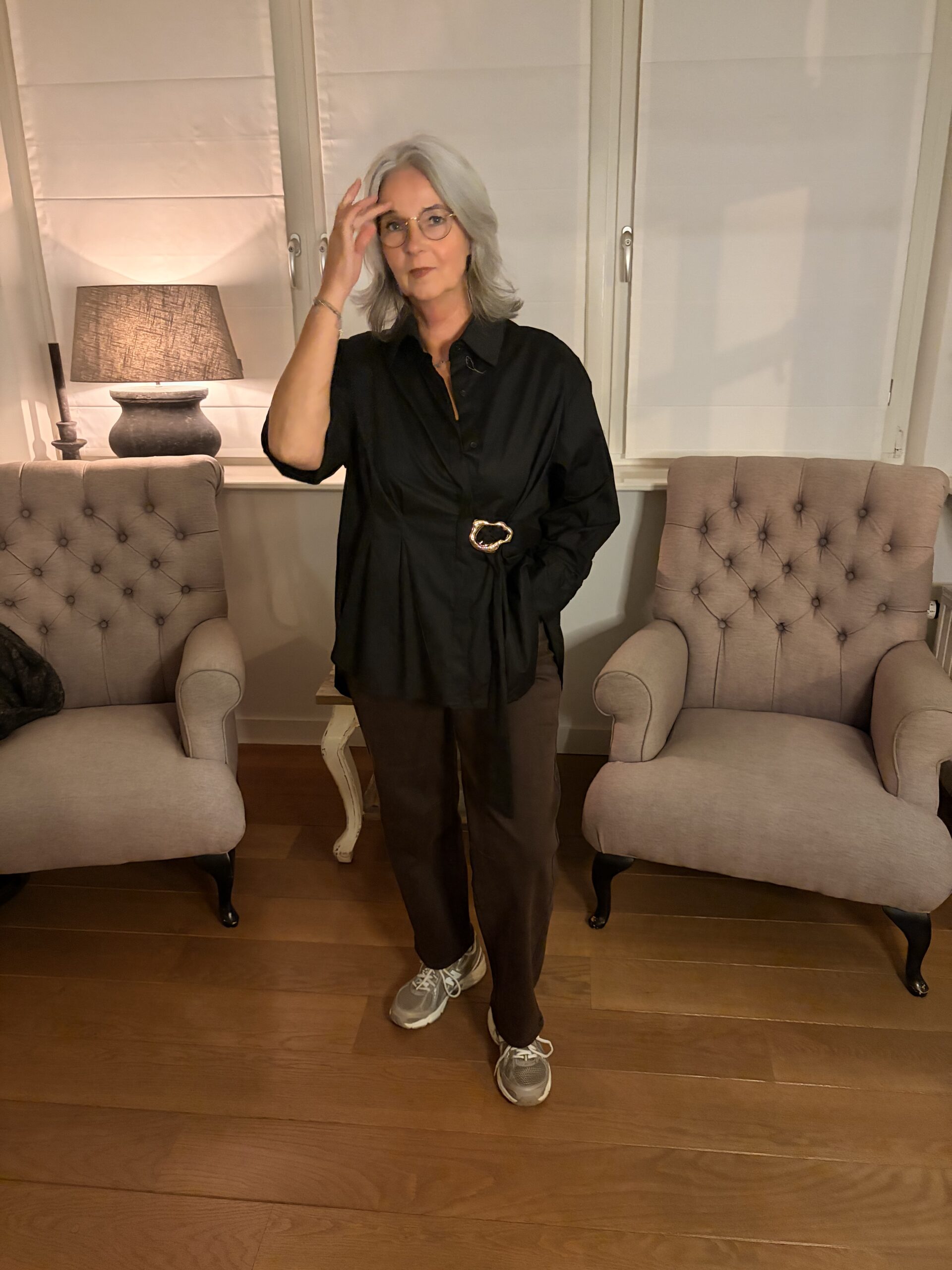 Blouse Zwart met Gesp - Afbeelding 6