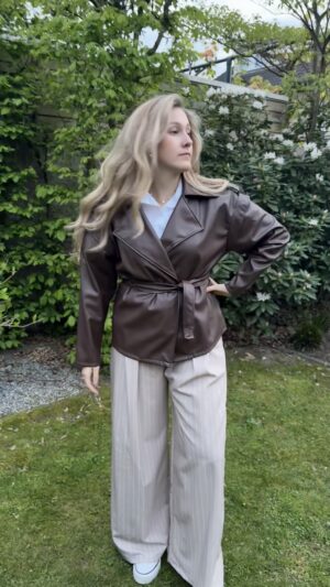 Jasje Lederlook Donker Bruin