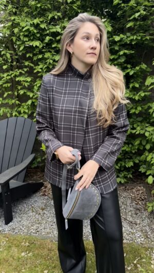 Blazer Geruit Zwart/ Wit