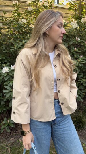 Blouse/ Jasje Camel A-Lijn