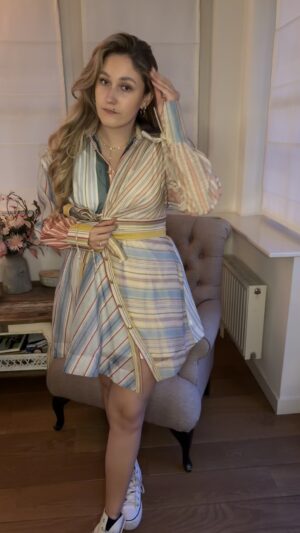 Jurk Streepjes Multicolour