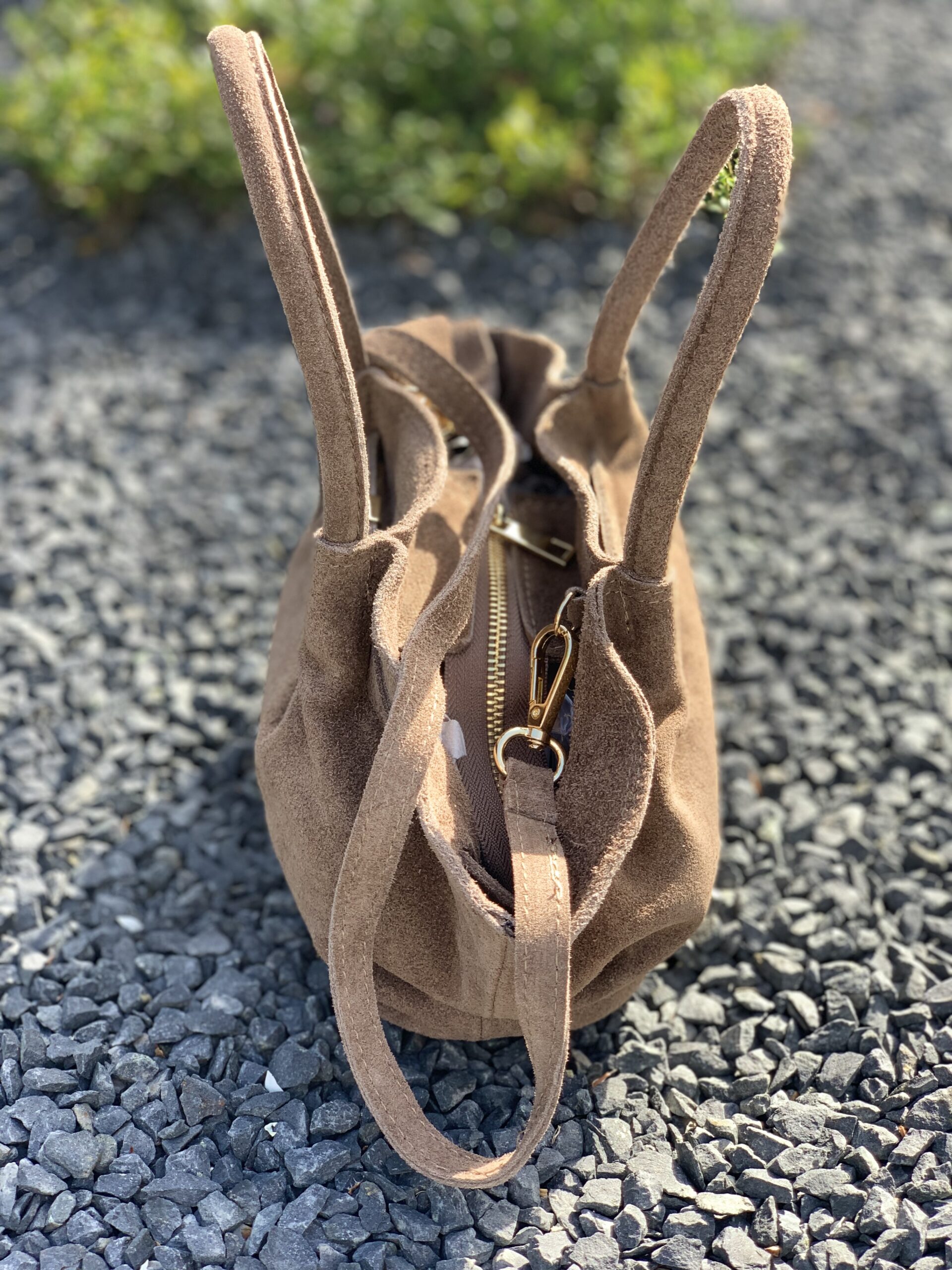 Tas Bruin Van Soepel Leer met Draagriem - Afbeelding 3