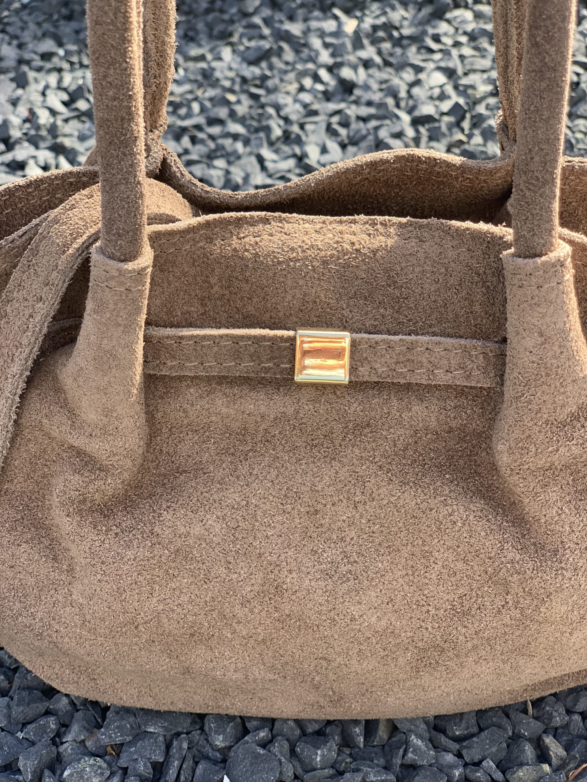 Tas Bruin Van Soepel Leer met Draagriem - Afbeelding 4