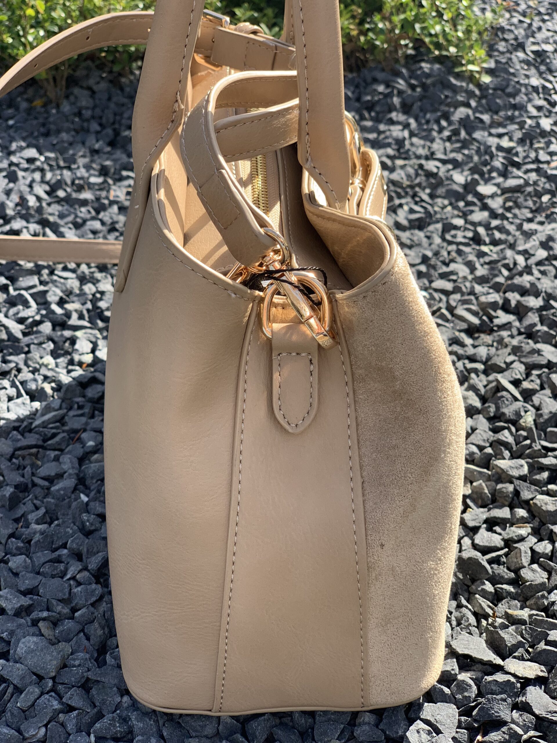 Tas Beige met Gesp Voor - Afbeelding 4