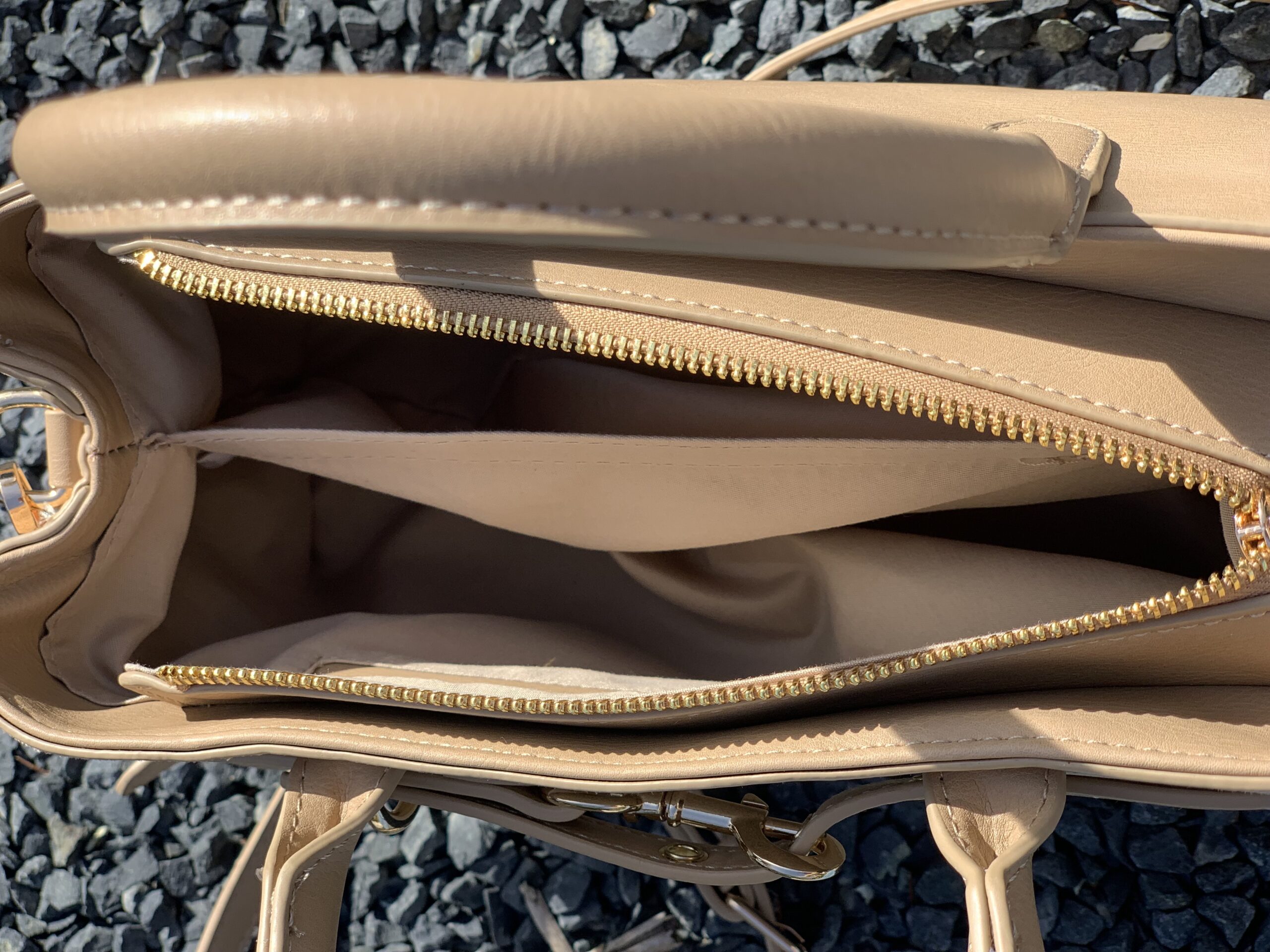 Tas Beige met Gesp Voor - Afbeelding 3