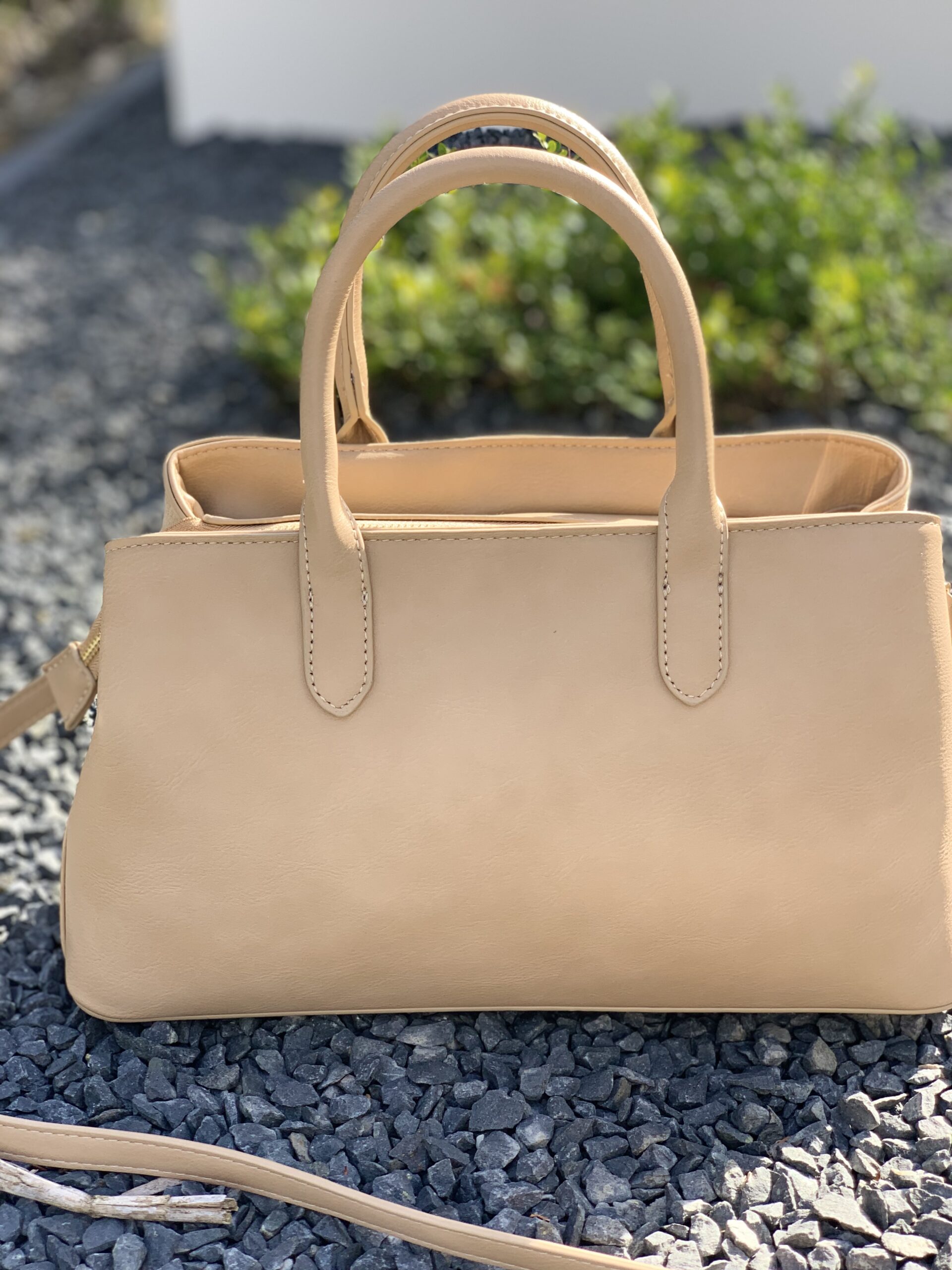 Tas Beige met Gesp Voor - Afbeelding 2