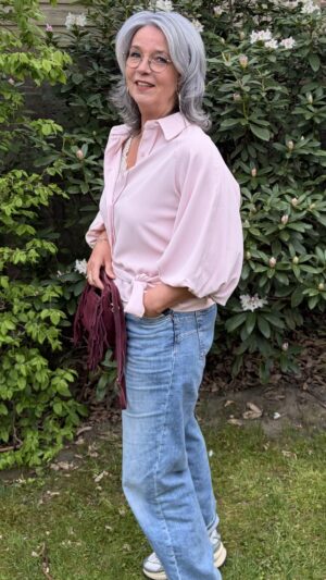 Blouse Roze met Pofmouw